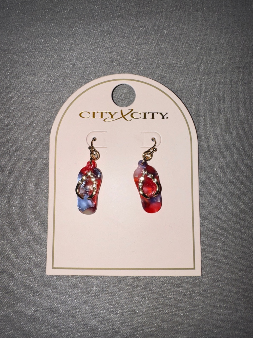 Multicolor Flip-Flop Dangle Earrings